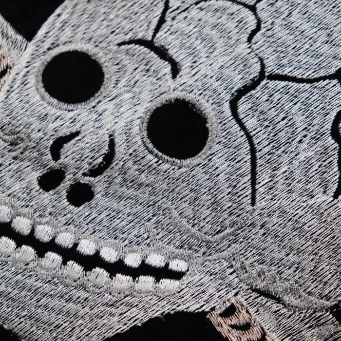 THRIFTY LOOK ����եƥ���å���TL26S001�ۡ�SNAKE & SKULL SOUVENIR BLOUSON�ۢ�Black Velour�䥹���٥˥��֥륾�� ���㥱�å� ��������� ���͡���������