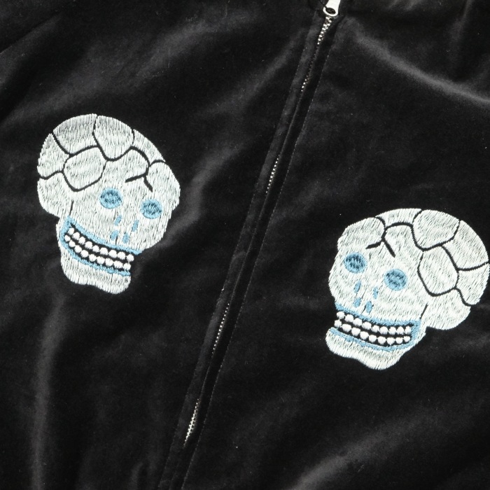 THRIFTY LOOK ����եƥ���å���TL26S001�ۡ�SNAKE & SKULL SOUVENIR BLOUSON�ۢ�Black Velour�䥹���٥˥��֥륾�� ���㥱�å� ��������� ���͡���������