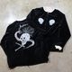THRIFTY LOOK ����եƥ���å���TL26S001�ۡ�SNAKE & SKULL SOUVENIR BLOUSON�ۢ�Black Velour�䥹���٥˥��֥륾�� ���㥱�å� ��������� ���͡���������