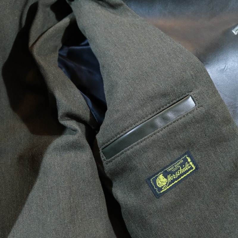 Y'2 LEATHER �磻�ġ��쥶����EC-76�ۡ�ECO HORSE 30��S CAR COAT��OLIVE��ۥۡ����ϥ��ɢ㥨���ۡ����䥫�������� �׸���1.8mm MADE IN JAPAN