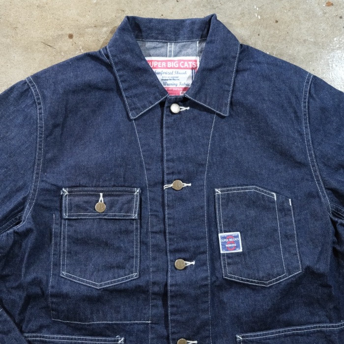 WORKERS ���������SUPER BIG CAT Railroad Jacket�ۢ�Indigo Denim�䥹�ѡ��ӥå�����åȥ쥤������ɥ��㥱�å� �ǥ˥� 10oz ���С�������  COTTON100%