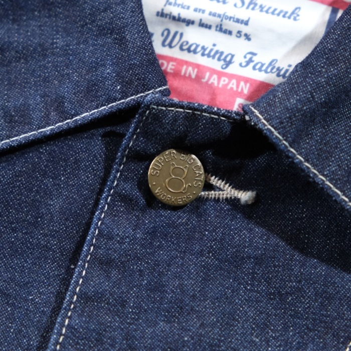 WORKERS ���������SUPER BIG CAT Railroad Jacket�ۢ�Indigo Denim�䥹�ѡ��ӥå�����åȥ쥤������ɥ��㥱�å� �ǥ˥� 10oz ���С�������  COTTON100%