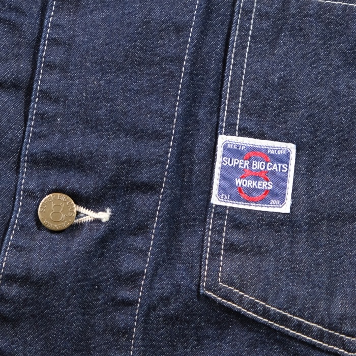 WORKERS ���������SUPER BIG CAT Railroad Jacket�ۢ�Indigo Denim�䥹�ѡ��ӥå�����åȥ쥤������ɥ��㥱�å� �ǥ˥� 10oz ���С�������  COTTON100%