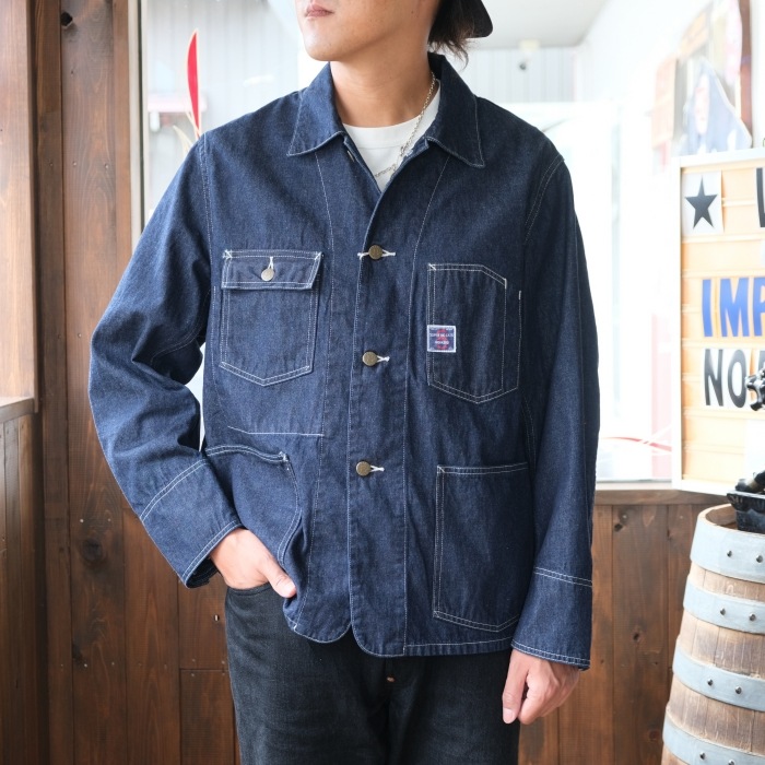 WORKERS ���������SUPER BIG CAT Railroad Jacket�ۢ�Indigo Denim�䥹�ѡ��ӥå�����åȥ쥤������ɥ��㥱�å� �ǥ˥� 10oz ���С�������  COTTON100%