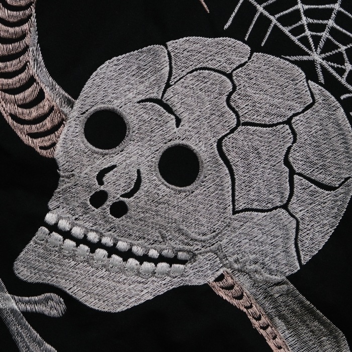 THRIFTY LOOK ����եƥ���å���TL26S001�ۡ�SNAKE & SKULL SOUVENIR BLOUSON�ۢ�Black Canvas�䥹���٥˥��֥륾�� ���㥱�å� ��������� ���͡���������