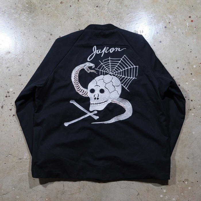 THRIFTY LOOK ����եƥ���å���TL26S001�ۡ�SNAKE & SKULL SOUVENIR BLOUSON�ۢ�Black Canvas�䥹���٥˥��֥륾�� ���㥱�å� ��������� ���͡���������