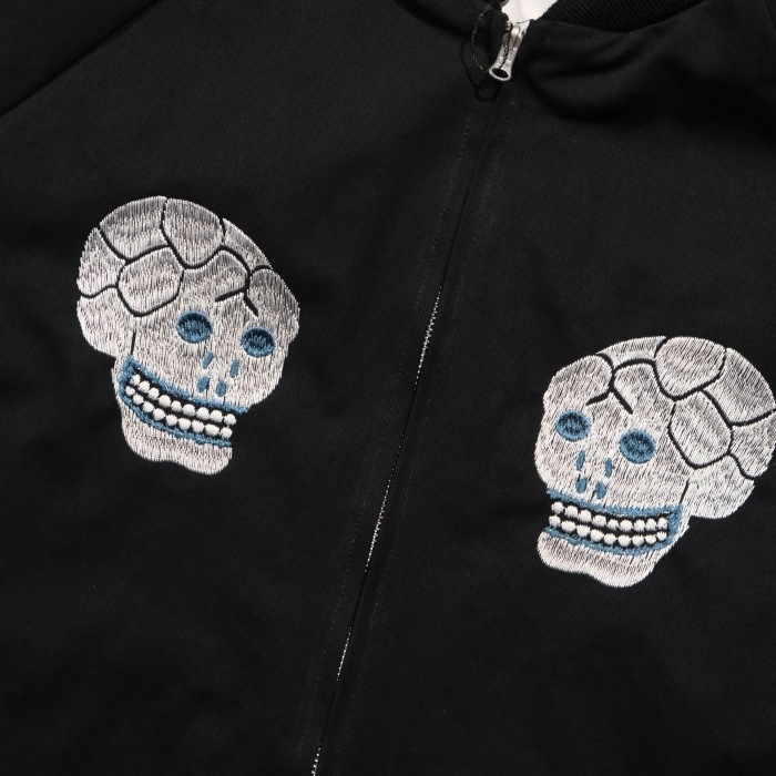 THRIFTY LOOK ����եƥ���å���TL26S001�ۡ�SNAKE & SKULL SOUVENIR BLOUSON�ۢ�Black Canvas�䥹���٥˥��֥륾�� ���㥱�å� ��������� ���͡���������