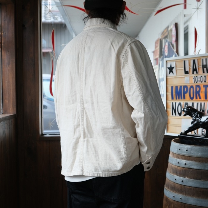 WORKERS ���������SUPER BIG CAT Railroad Jacket�ۢ�White Denim�䥹�ѡ��ӥå�����åȥ쥤������ɥ��㥱�å� �ǥ˥� 10oz ���С�������  COTTON100%