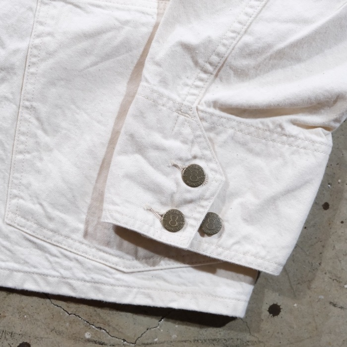 WORKERS ���������SUPER BIG CAT Railroad Jacket�ۢ�White Denim�䥹�ѡ��ӥå�����åȥ쥤������ɥ��㥱�å� �ǥ˥� 10oz ���С�������  COTTON100%
