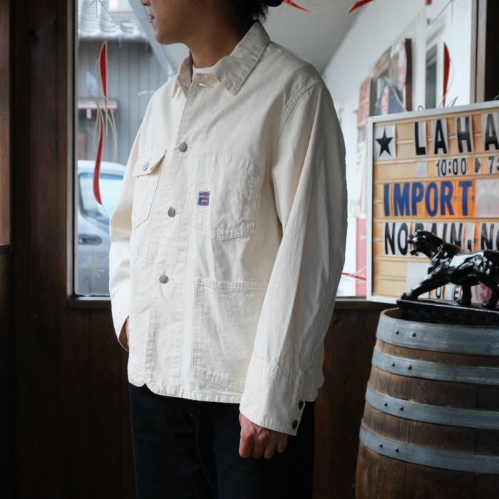 WORKERS ���������SUPER BIG CAT Railroad Jacket�ۢ�White Denim�䥹�ѡ��ӥå�����åȥ쥤������ɥ��㥱�å� �ǥ˥� 10oz ���С�������  COTTON100%