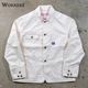 WORKERS ���������SUPER BIG CAT Railroad Jacket�ۢ�White Denim�䥹�ѡ��ӥå�����åȥ쥤������ɥ��㥱�å� �ǥ˥� 10oz ���С�������  COTTON100%