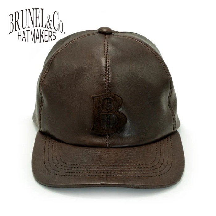 BRUNEL&Co.HATMAKERS �֥롼�ͥ�ϥåȥ᡼��������LOGO B.B. CAP / BROWN�ۥ١����ܡ��륭��å� �����ϥ��� ���� ������