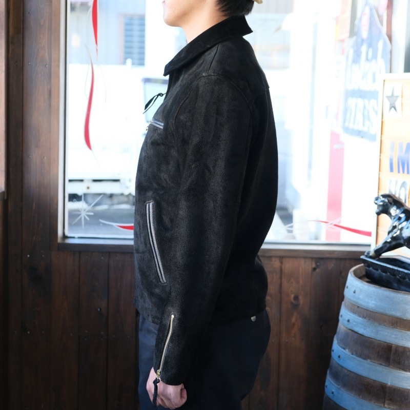Y'2 LEATHER 磻ġ쥶TR-65ۡSTERR SUEDE SINGLE RIDERSۢBLACK䥹ƥɥ󥰥饤㥱å  