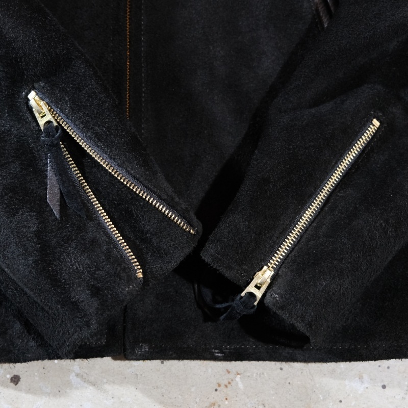 Y'2 LEATHER 磻ġ쥶TR-65ۡSTERR SUEDE SINGLE RIDERSۢBLACK䥹ƥɥ󥰥饤㥱å  