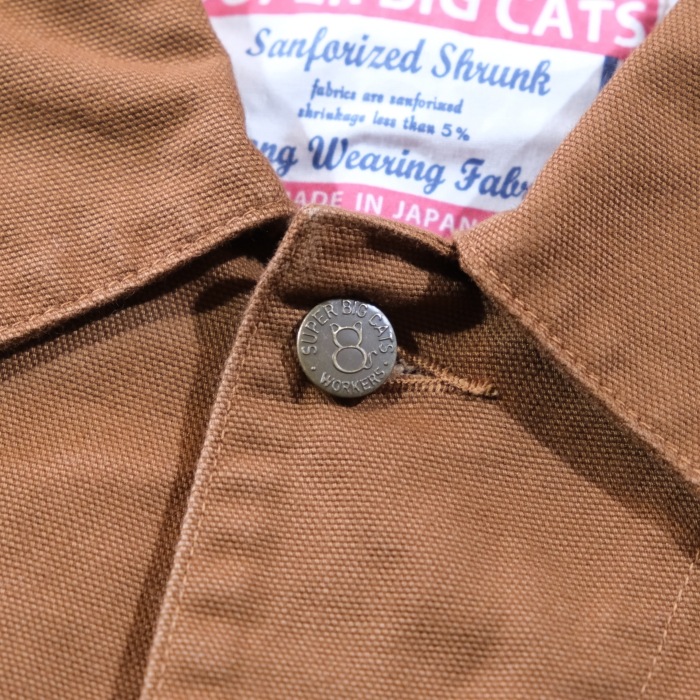 WORKERS ���������SUPER BIG CAT Railroad Jacket�ۢ�Brown Duck�䥹�ѡ��ӥå�����åȥ쥤������ɥ��㥱�å� ���å��� ���С�������  COTTON100%
