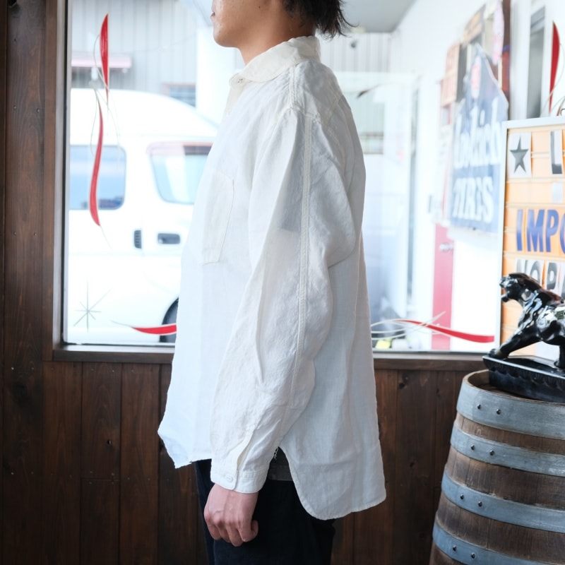 TCB jeans �ƥ��������ӡ������󥺡�Detachable Collar Work Shirt��Linen��ۥǥ��å���֥륫�顼�������� ��ͥ�100�� ��곰����ǽ�� ������