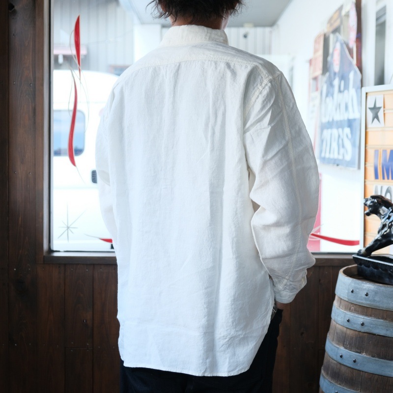TCB jeans �ƥ��������ӡ������󥺡�Detachable Collar Work Shirt��Linen��ۥǥ��å���֥륫�顼�������� ��ͥ�100�� ��곰����ǽ�� ������