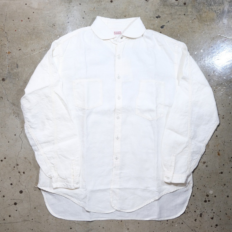 TCB jeans �ƥ��������ӡ������󥺡�Detachable Collar Work Shirt��Linen��ۥǥ��å���֥륫�顼�������� ��ͥ�100�� ��곰����ǽ�� ������