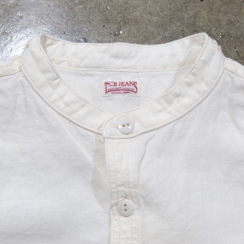 TCB jeans �ƥ��������ӡ������󥺡�Detachable Collar Work Shirt��Linen��ۥǥ��å���֥륫�顼�������� ��ͥ�100�� ��곰����ǽ�� ������