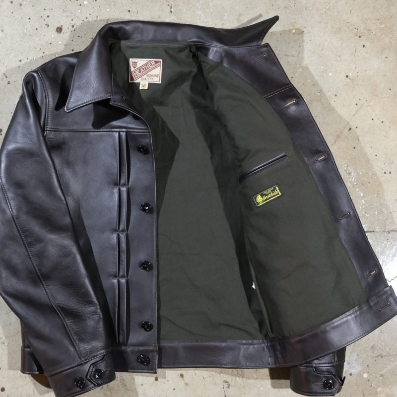 Y'2 LEATHER 磻ġ쥶EB-160ۡECO HORSE TEA-CORE 1ST TYPE LEATHER JACKETۥۡϥ ϳ  