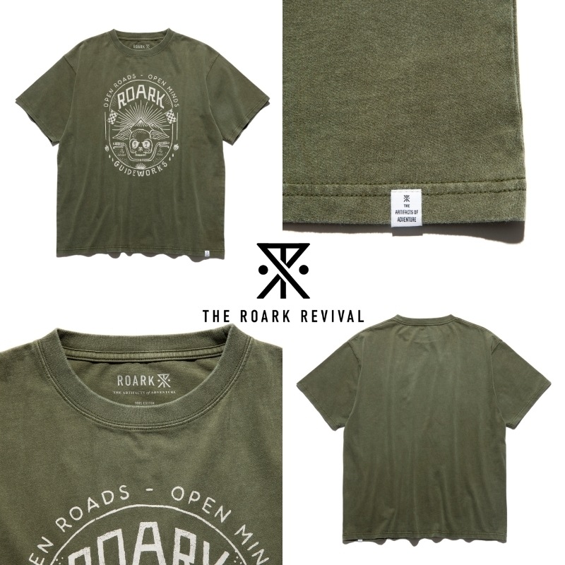 ROARK REVIVAL  ХХRTJM1100-ARMۡ"GUIDEWORKS" S/S TEEۥץT ݡɽ ߥɥ륦 Ⱦµ åȥ100%