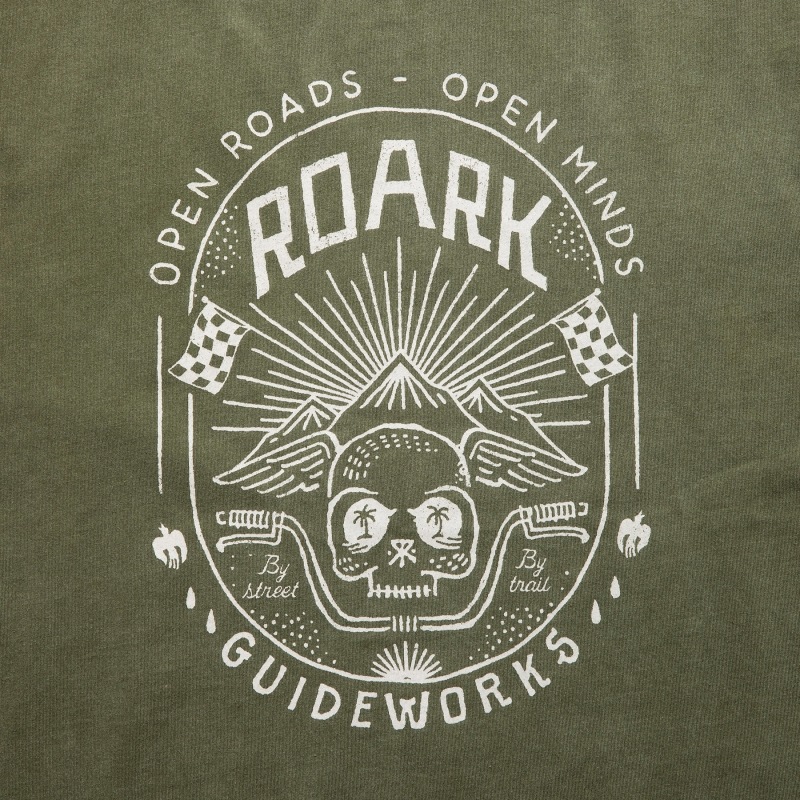 ROARK REVIVAL  ХХRTJM1100-ARMۡ"GUIDEWORKS" S/S TEEۥץT ݡɽ ߥɥ륦 Ⱦµ åȥ100%