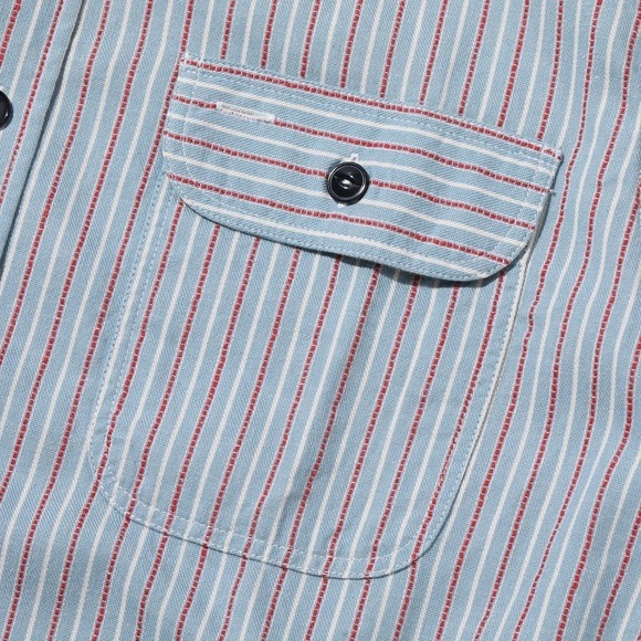 SUGAR CANE ���奬���������SC29146�ۡ�DOBBY STRIPE WORK SHIRT (LONG SLEEVE) �� �ɥӡ����ȥ饤�ץ������� Ĺµ����� ������ COTTON100%