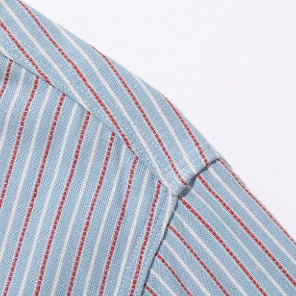 SUGAR CANE ���奬���������SC29146�ۡ�DOBBY STRIPE WORK SHIRT (LONG SLEEVE) �� �ɥӡ����ȥ饤�ץ������� Ĺµ����� ������ COTTON100%