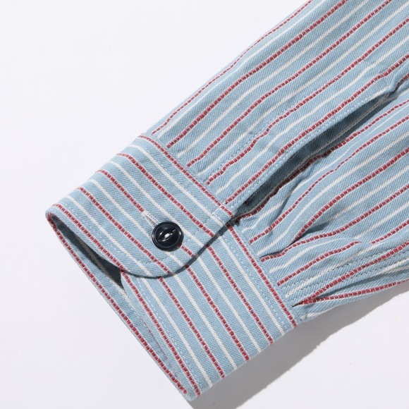 SUGAR CANE ���奬���������SC29146�ۡ�DOBBY STRIPE WORK SHIRT (LONG SLEEVE) �� �ɥӡ����ȥ饤�ץ������� Ĺµ����� ������ COTTON100%