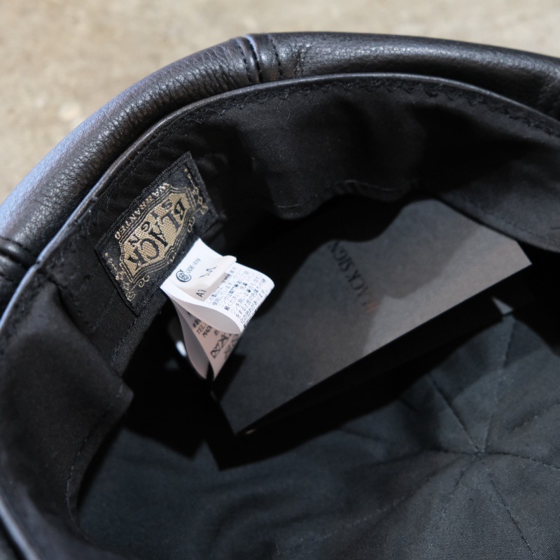 BLACK SIGN �֥�å��������BSFC-26901�ۡ�Leather Casquette / Mud Black�ۥ쥶�����㥹���å� �����ϥ��� �ܳ� ������