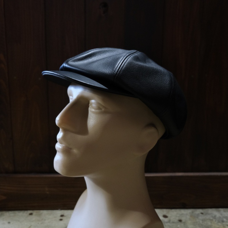 BLACK SIGN �֥�å��������BSFC-26901�ۡ�Leather Casquette / Mud Black�ۥ쥶�����㥹���å� �����ϥ��� �ܳ� ������