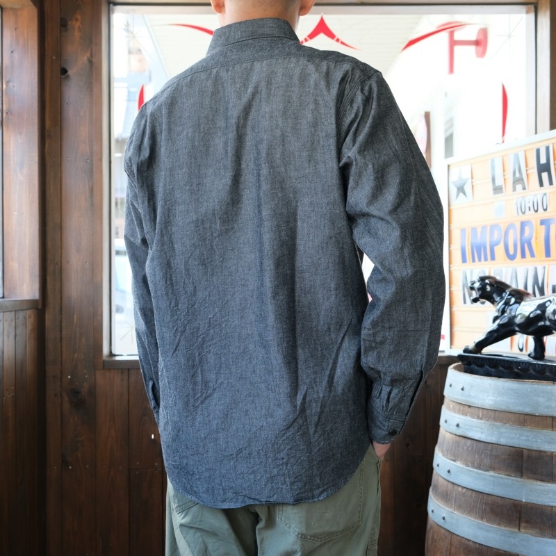 SUGAR CANE ���奬���������SC29159�ۡ�BLACK CHAMBRAY L/S WORK SHIRTS��Ĺµ�������� �֥�å������֥졼���� ������ COTTON100%