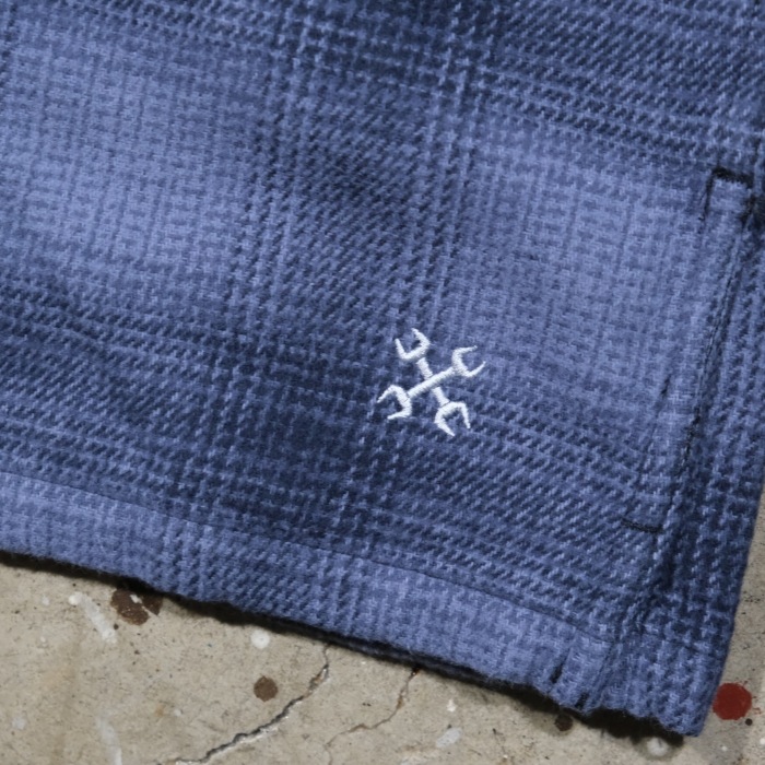 BLUCO �֥륳��155-11-047�ۡ�OMBRE CHECK FLANNEL SHIRT�ۥ���֥졼�����å��ե��ͥ륷��� Ĺµ ��������� COTTON