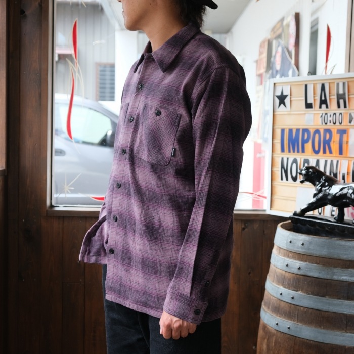 BLUCO �֥륳��155-11-047�ۡ�OMBRE CHECK FLANNEL SHIRT�ۥ���֥졼�����å��ե��ͥ륷��� Ĺµ ��������� COTTON