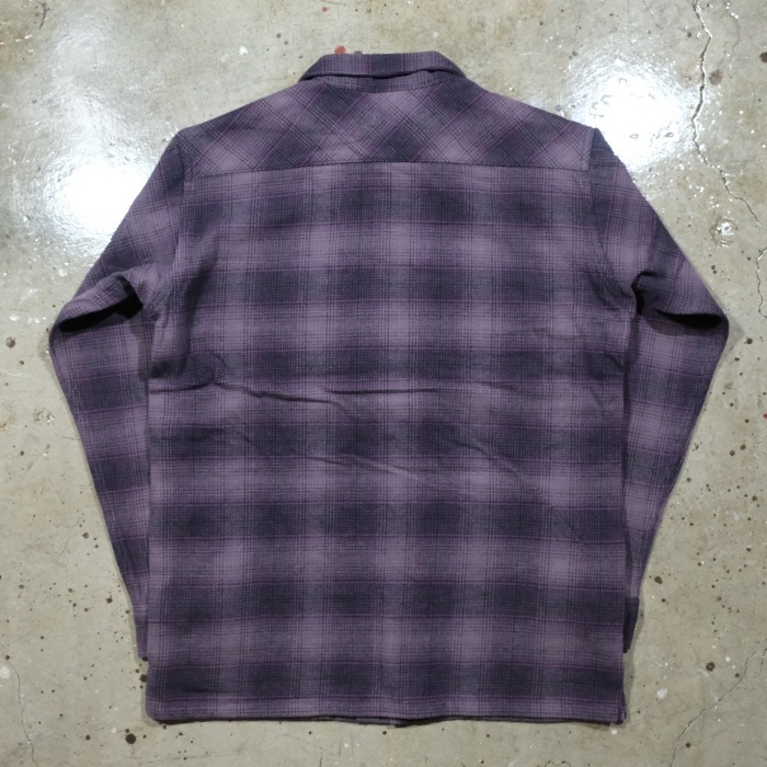 BLUCO �֥륳��155-11-047�ۡ�OMBRE CHECK FLANNEL SHIRT�ۥ���֥졼�����å��ե��ͥ륷��� Ĺµ ��������� COTTON