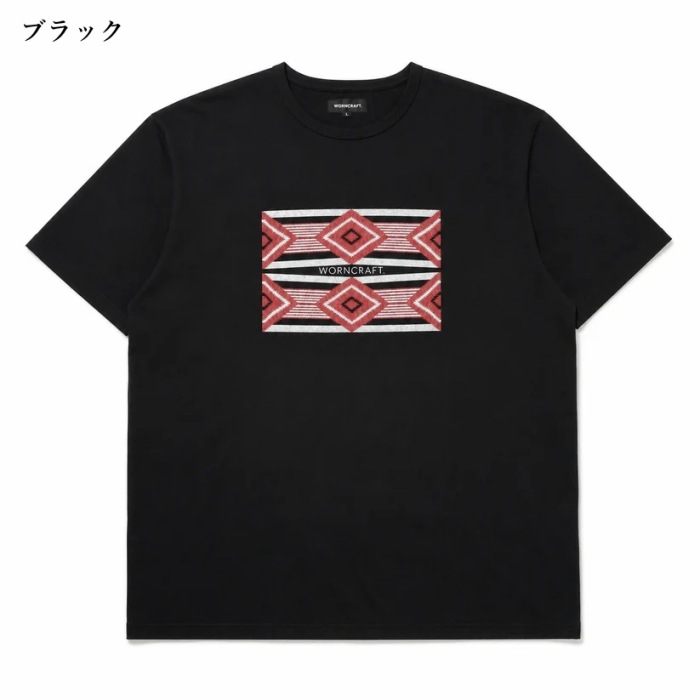 WORNCRAFT. �������󥯥�եȡ�GMT-021�ۡ�USA COTTON SHORT SLEEVE NATIVE PATTERN T-SHIRTS��S/S T�����  USA���åȥ� Ⱦµ