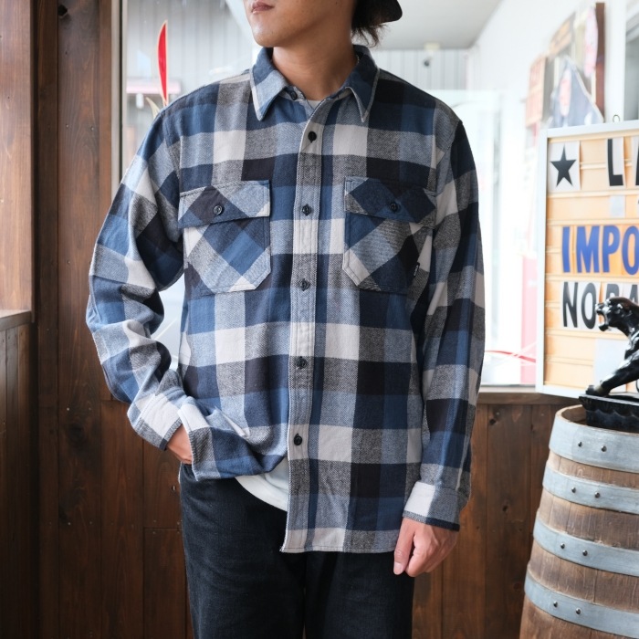 BLUCO �֥륳��155-11-048�ۡ�BUFFALO CHECK FLANNEL SHIRT�ۥХåե����������å��ե��ͥ륷��� Ĺµ ��������� COTTON
