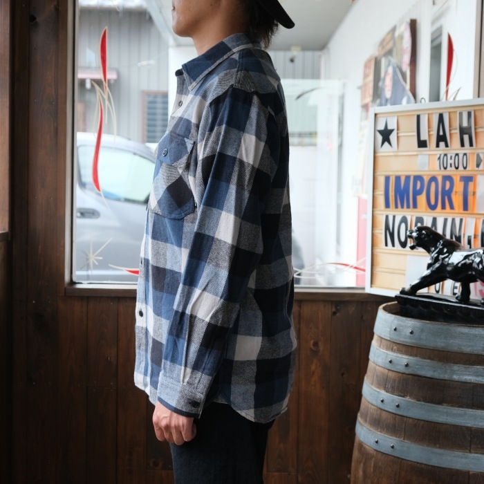 BLUCO �֥륳��155-11-048�ۡ�BUFFALO CHECK FLANNEL SHIRT�ۥХåե����������å��ե��ͥ륷��� Ĺµ ��������� COTTON