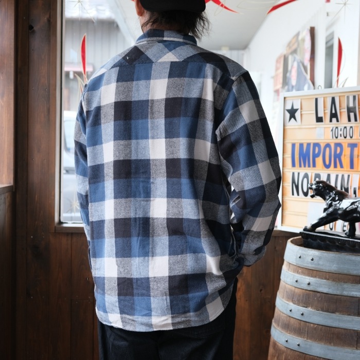 BLUCO �֥륳��155-11-048�ۡ�BUFFALO CHECK FLANNEL SHIRT�ۥХåե����������å��ե��ͥ륷��� Ĺµ ��������� COTTON