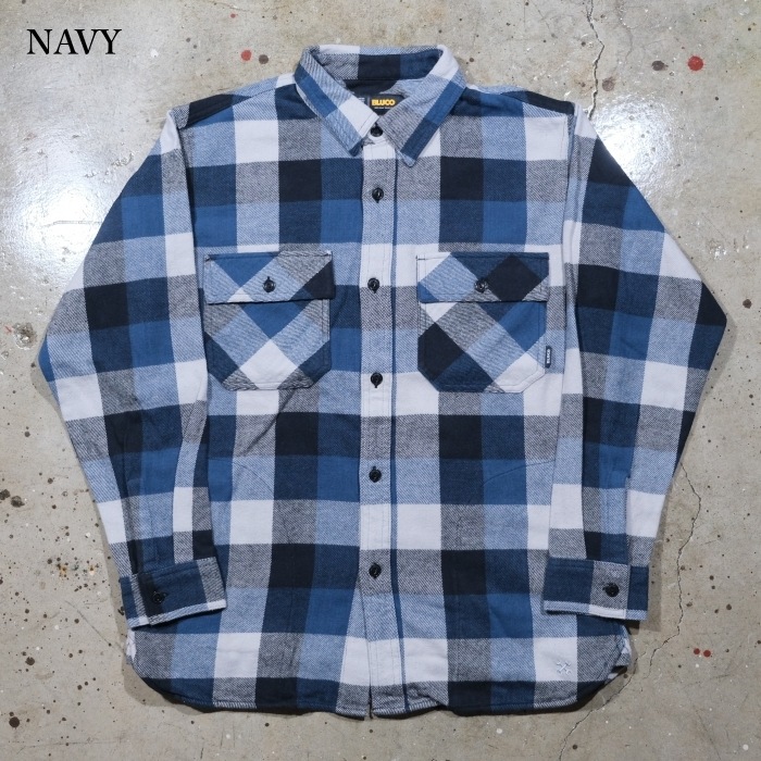 BLUCO �֥륳��155-11-048�ۡ�BUFFALO CHECK FLANNEL SHIRT�ۥХåե����������å��ե��ͥ륷��� Ĺµ ��������� COTTON