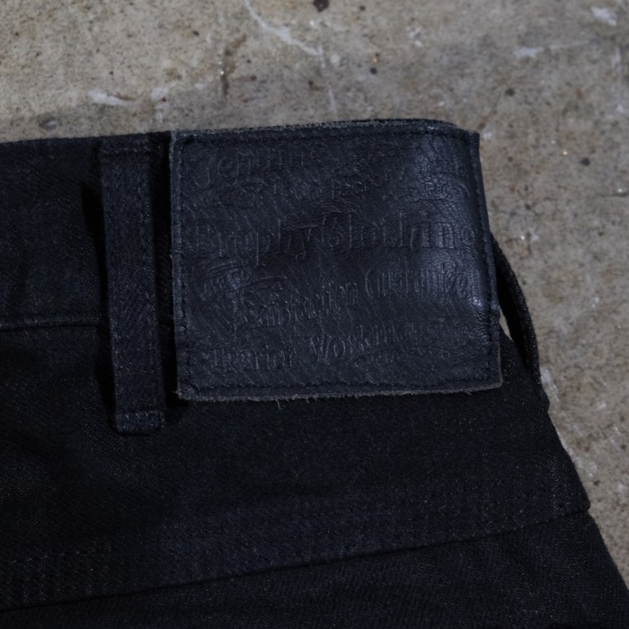 TROPHY CLOTHING x LAHAINA�ȥ��ե������������󥰡�Painter Blackie Denim�������֥�å����ڥ��󥿡��ѥ�� �֥�å��ǥ˥� 
