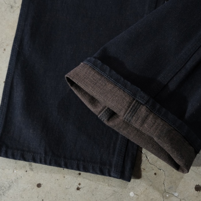 TROPHY CLOTHING x LAHAINA�ȥ��ե������������󥰡�Painter Blackie Denim�������֥�å����ڥ��󥿡��ѥ�� �֥�å��ǥ˥� 