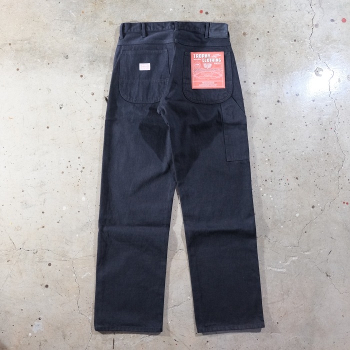 TROPHY CLOTHING x LAHAINA�ȥ��ե������������󥰡�Painter Blackie Denim�������֥�å����ڥ��󥿡��ѥ�� �֥�å��ǥ˥� 