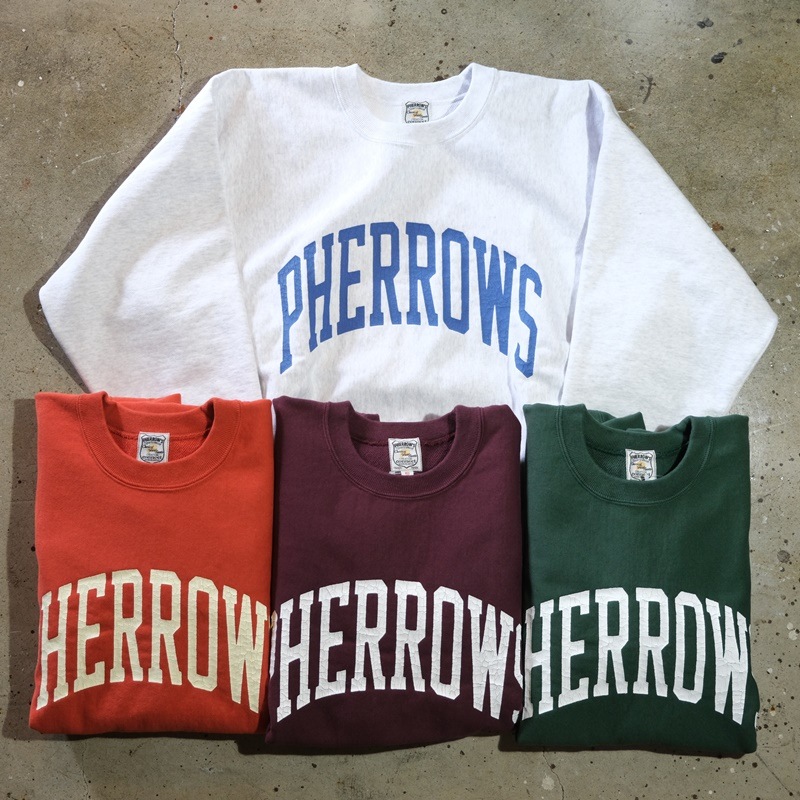 Pherrow`sʥե<BR>23W-PRWS1CREW NECK SWEAT SHIRTS<BR>롼ͥåå Ҥӳץ å<BR> COTTON100%