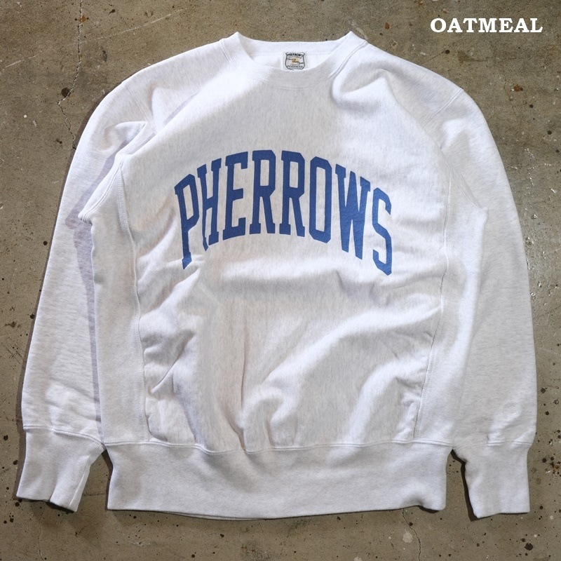 Pherrow`sʥե<BR>23W-PRWS1CREW NECK SWEAT SHIRTS<BR>롼ͥåå Ҥӳץ å<BR> COTTON100%