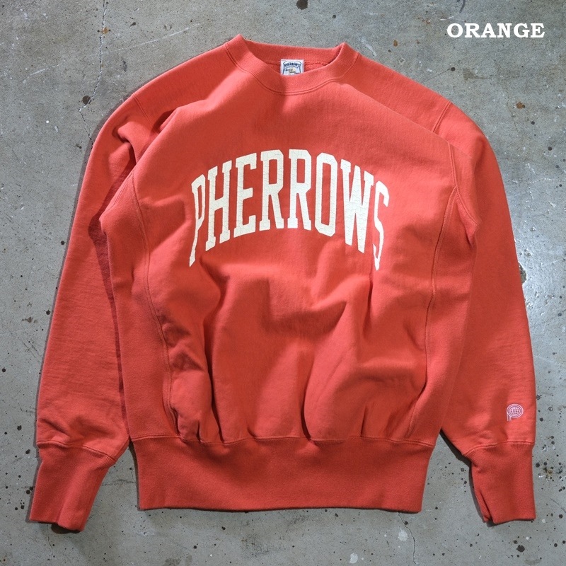 Pherrow`sʥե<BR>23W-PRWS1CREW NECK SWEAT SHIRTS<BR>롼ͥåå Ҥӳץ å<BR> COTTON100%