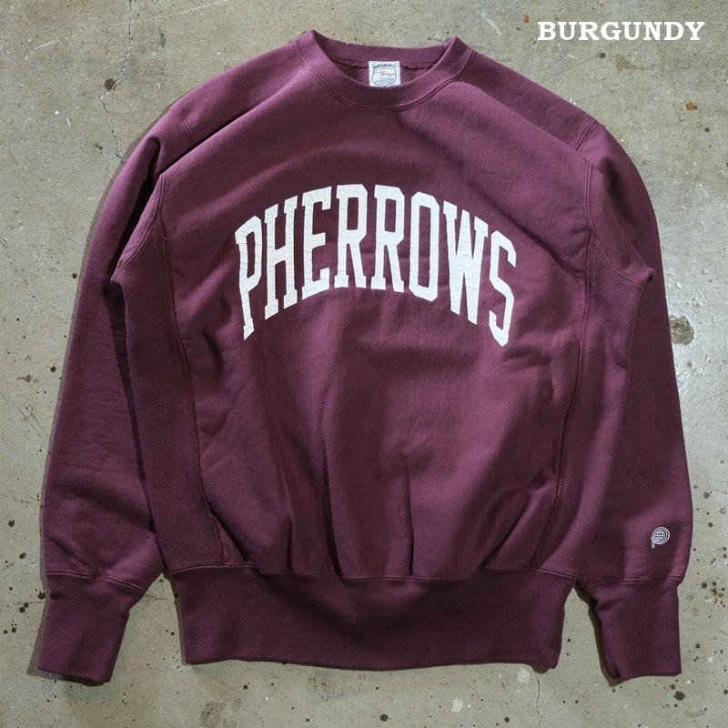 Pherrow`sʥե<BR>23W-PRWS1CREW NECK SWEAT SHIRTS<BR>롼ͥåå Ҥӳץ å<BR> COTTON100%