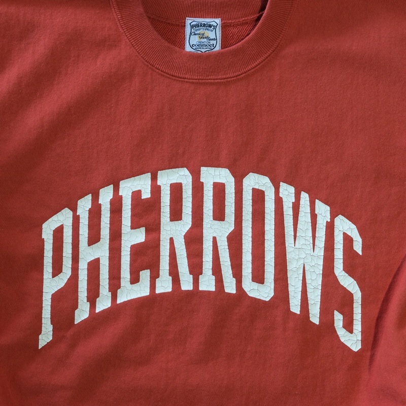 Pherrow`sʥե<BR>23W-PRWS1CREW NECK SWEAT SHIRTS<BR>롼ͥåå Ҥӳץ å<BR> COTTON100%