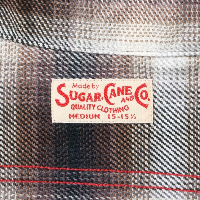SUGAR CANE ���奬���������SC29561�ۡ�TWILL CHECK WORK SHIRT�ۥĥ�������å��������� �ե��ͥ� ����֥졼 ������ COTTON100%