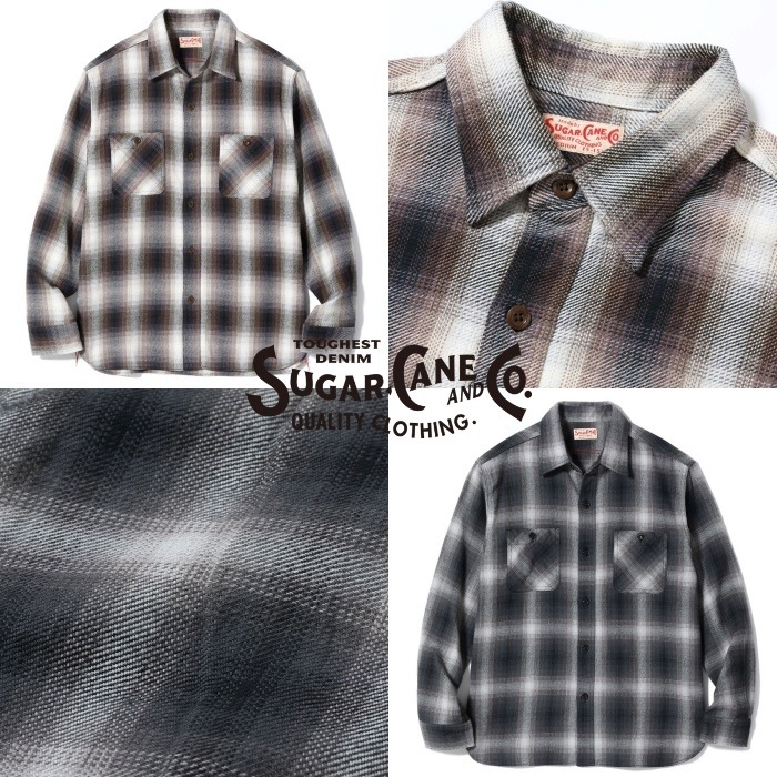 SUGAR CANE シュガーケーン【SC29561】【TWILL CHECK WORK SHIRT